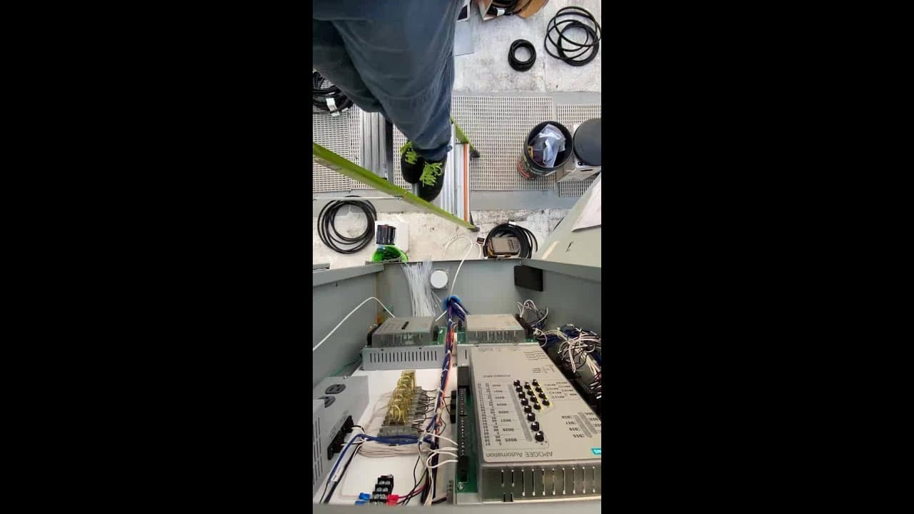 Electrical panel installation time-lapse