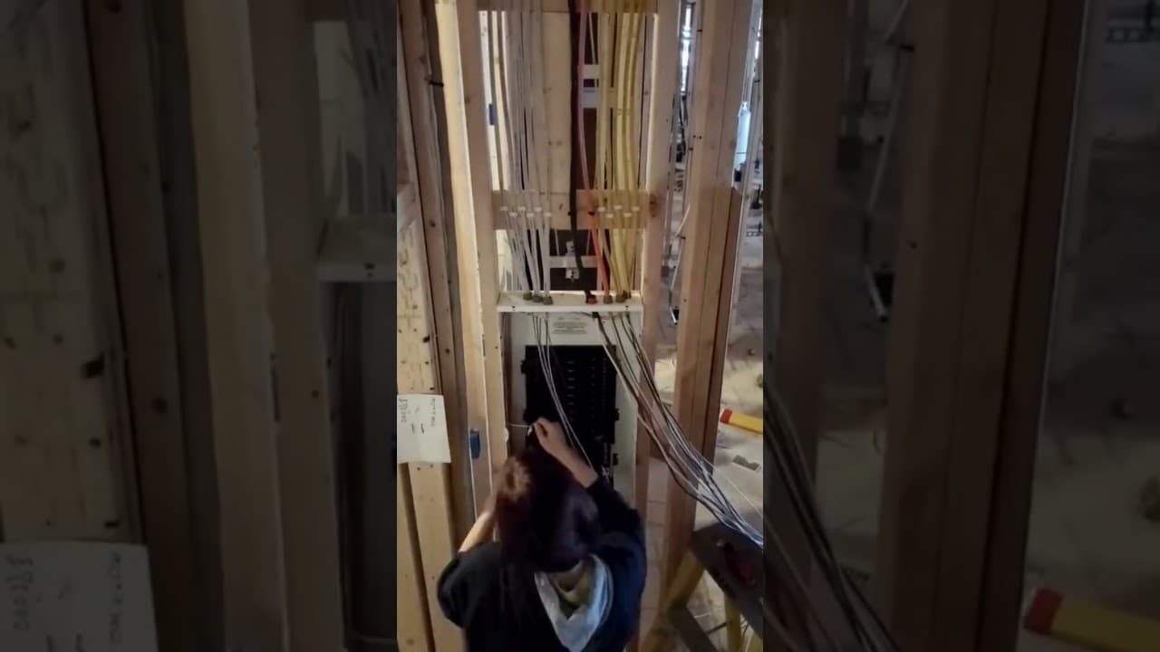 Breaker box wiring timelapse